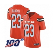 Men's Cleveland Browns #23 Damarious Randall Orange Alternate Vapor Untouchable Limited Player 100th Season Football Jersey