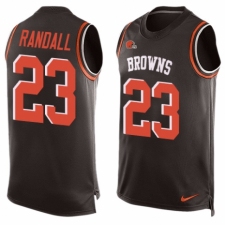 Men's Nike Cleveland Browns #23 Damarious Randall Limited Brown Player Name & Number Tank Top NFL Jersey