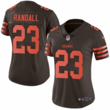 Women's Nike Cleveland Browns #23 Damarious Randall Limited Brown Rush Vapor Untouchable NFL Jersey