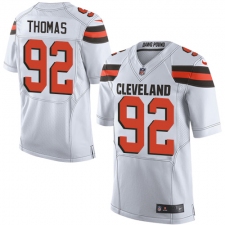 Men's Nike Cleveland Browns #92 Chad Thomas Elite White NFL Jersey