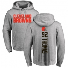 NFL Nike Cleveland Browns #92 Chad Thomas Ash Backer Pullover Hoodie