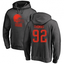 NFL Nike Cleveland Browns #92 Chad Thomas Ash One Color Pullover Hoodie
