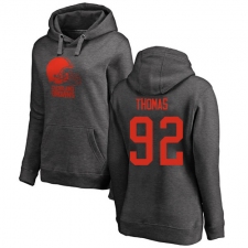 NFL Women's Nike Cleveland Browns #92 Chad Thomas Ash One Color Pullover Hoodie