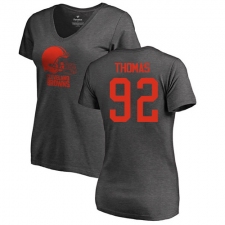 NFL Women's Nike Cleveland Browns #92 Chad Thomas Ash One Color T-Shirt