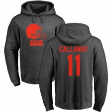 NFL Nike Cleveland Browns #11 Antonio Callaway Ash One Color Pullover Hoodie