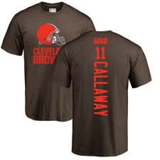 NFL Nike Cleveland Browns #11 Antonio Callaway Brown Backer T-Shirt