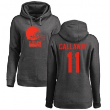 NFL Women's Nike Cleveland Browns #11 Antonio Callaway Ash One Color Pullover Hoodie