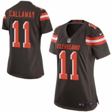 Women's Nike Cleveland Browns #11 Antonio Callaway Game Brown Team Color NFL Jersey