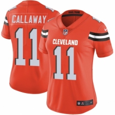 Women's Nike Cleveland Browns #11 Antonio Callaway Orange Alternate Vapor Untouchable Elite Player NFL Jersey