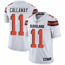 Youth Nike Cleveland Browns #11 Antonio Callaway White Vapor Untouchable Limited Player NFL Jersey