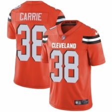 Men's Nike Cleveland Browns #38 T. J. Carrie Orange Alternate Vapor Untouchable Limited Player NFL Jersey