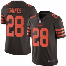 Men's Nike Cleveland Browns #28 E.J. Gaines Elite Brown Rush Vapor Untouchable NFL Jersey