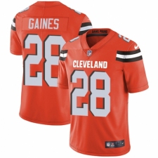 Men's Nike Cleveland Browns #28 E.J. Gaines Orange Alternate Vapor Untouchable Limited Player NFL Jersey