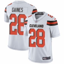 Men's Nike Cleveland Browns #28 E.J. Gaines White Vapor Untouchable Limited Player NFL Jersey