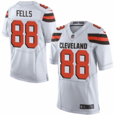 Men's Nike Cleveland Browns #88 Darren Fells Elite White NFL Jersey
