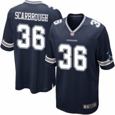 Men's Nike Dallas Cowboys #36 Bo Scarbrough Game Navy Blue Team Color NFL Jersey