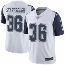 Men's Nike Dallas Cowboys #36 Bo Scarbrough Limited White Rush Vapor Untouchable NFL Jersey