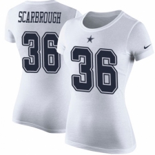 NFL Women's Nike Dallas Cowboys #36 Bo Scarbrough White Rush Pride Name & Number T-Shirt