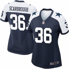 Women's Nike Dallas Cowboys #36 Bo Scarbrough Game Navy Blue Throwback Alternate NFL Jersey