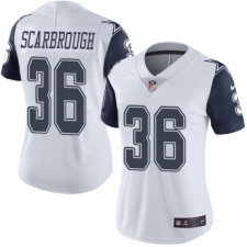 Women's Nike Dallas Cowboys #36 Bo Scarbrough Limited White Rush Vapor Untouchable NFL Jersey