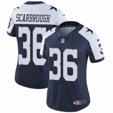 Women's Nike Dallas Cowboys #36 Bo Scarbrough Navy Blue Throwback Alternate Vapor Untouchable Limited Player NFL Jersey