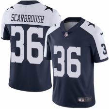 Youth Nike Dallas Cowboys #36 Bo Scarbrough Navy Blue Throwback Alternate Vapor Untouchable Limited Player NFL Jersey