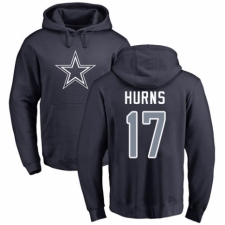 NFL Nike Dallas Cowboys #17 Allen Hurns Navy Blue Name & Number Logo Pullover Hoodie