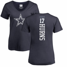 NFL Women's Nike Dallas Cowboys #17 Allen Hurns Navy Blue Backer T-Shirt