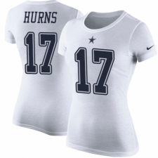 NFL Women's Nike Dallas Cowboys #17 Allen Hurns White Rush Pride Name & Number T-Shirt