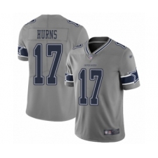 Women's Dallas Cowboys #17 Allen Hurns Limited Gray Inverted Legend Football Jersey