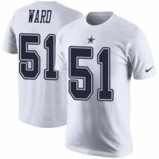 NFL Men's Nike Dallas Cowboys #51 Jihad Ward White Rush Pride Name & Number T-Shirt
