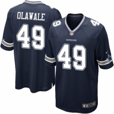Men's Nike Dallas Cowboys #49 Jamize Olawale Game Navy Blue Team Color NFL Jersey