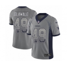 Men's Nike Dallas Cowboys #49 Jamize Olawale Limited Gray Rush Drift Fashion NFL Jersey