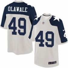 Men's Nike Dallas Cowboys #49 Jamize Olawale Limited White Throwback Alternate NFL Jersey