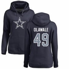 NFL Women's Nike Dallas Cowboys #49 Jamize Olawale Navy Blue Name & Number Logo Pullover Hoodie