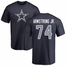 NFL Nike Dallas Cowboys #74 Dorance Armstrong Jr. Navy Blue Name & Number Logo T-Shirt