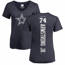 NFL Women's Nike Dallas Cowboys #74 Dorance Armstrong Jr. Navy Blue Backer T-Shirt
