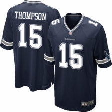 Men's Nike Dallas Cowboys #15 Deonte Thompson Game Navy Blue Team Color NFL Jersey