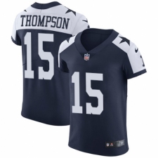 Men's Nike Dallas Cowboys #15 Deonte Thompson Navy Blue Alternate Vapor Untouchable Elite Player NFL Jersey