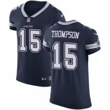 Men's Nike Dallas Cowboys #15 Deonte Thompson Navy Blue Team Color Vapor Untouchable Elite Player NFL Jersey