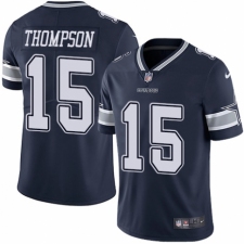 Men's Nike Dallas Cowboys #15 Deonte Thompson Navy Blue Team Color Vapor Untouchable Limited Player NFL Jersey