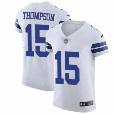 Men's Nike Dallas Cowboys #15 Deonte Thompson White Vapor Untouchable Elite Player NFL Jersey