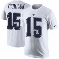 NFL Men's Nike Dallas Cowboys #15 Deonte Thompson White Rush Pride Name & Number T-Shirt