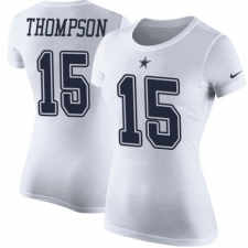 NFL Women's Nike Dallas Cowboys #15 Deonte Thompson White Rush Pride Name & Number T-Shirt