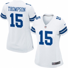 Women's Nike Dallas Cowboys #15 Deonte Thompson Game White NFL Jersey