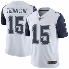 Youth Nike Dallas Cowboys #15 Deonte Thompson Limited White Rush Vapor Untouchable NFL Jersey