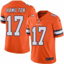 Men's Nike Denver Broncos #17 DaeSean Hamilton Elite Orange Rush Vapor Untouchable NFL Jersey