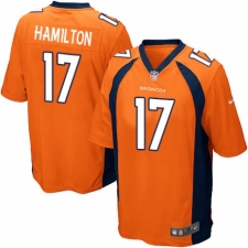 Men's Nike Denver Broncos #17 DaeSean Hamilton Game Orange Team Color NFL Jersey