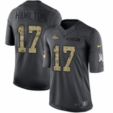 Men's Nike Denver Broncos #17 DaeSean Hamilton Limited Black 2016 Salute to Service NFL Jersey