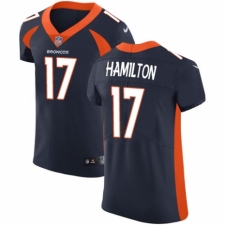 Men's Nike Denver Broncos #17 DaeSean Hamilton Navy Blue Alternate Vapor Untouchable Elite Player NFL Jersey